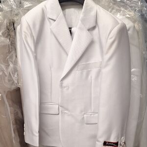 Boys White 3 Piece Suit